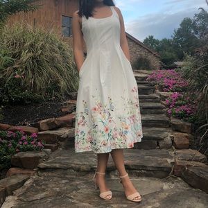 Antonio Milani floral white dress